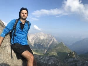 Harris hiking in the Austrian Alps