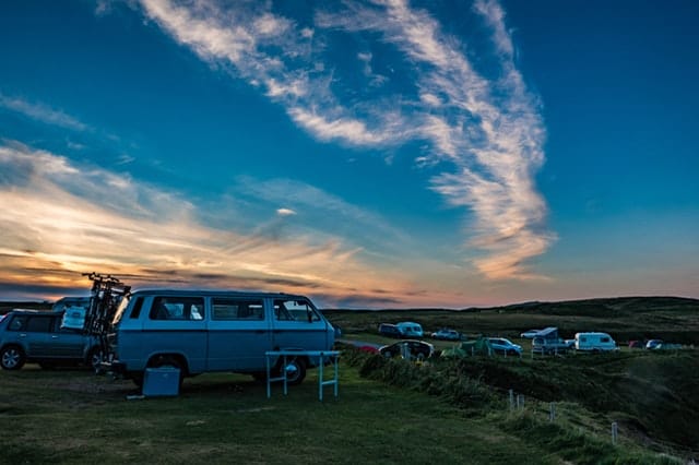 RV van camping