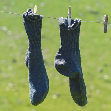 hanging socks under the sun