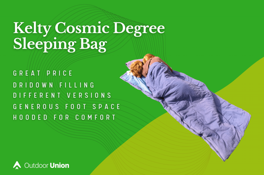 Kelty-Cosmic-Degree-Sleeping-Bag-Pros